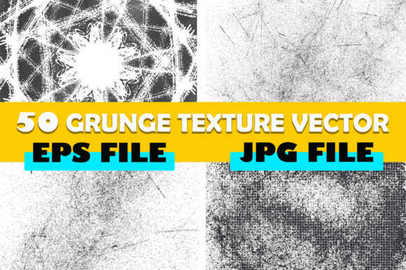Bundle of 50 Grunge Texture Vector Vol10 Graphic Textures By Linyeng Studio