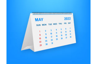 May 2022 Calendar Leaf. Calendar 2022 Illustration Illustrations Imprimables Par DG-Studio