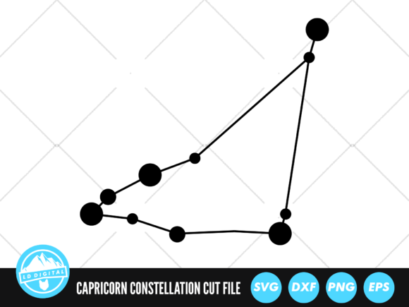 Capricorn Zodiac Constellation SVG Illustration Artisanat Par lddigital