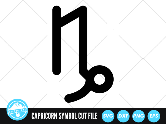 Capricorn Zodiac Symbol SVG Graphic Crafts By lddigital