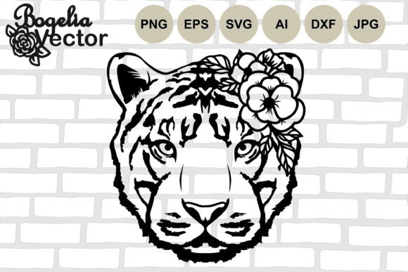 Floral Tiger Graphic Crafts By BogeliaVector