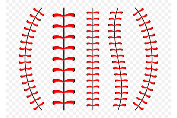 Baseball Ball Stitches Red Lace Graphic Illustrations By DG-Studio