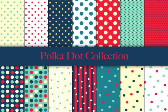 Bold Polka Dot Scrapbook Paper Gráfico Patrones de Papel Por Patterns for Dessert