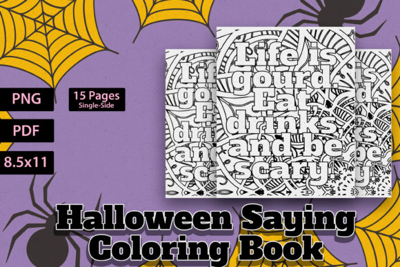 Halloween Coloring Pages Graphic Coloring Pages & Books Adults By MiaPrintus