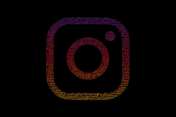 Instagram or Social Media Word Art Graphic Websites By creativedesignersuborna
