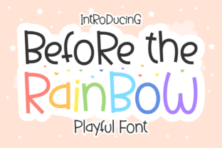Before the Rainbow Font Display Font Di Creative Fabrica Fonts