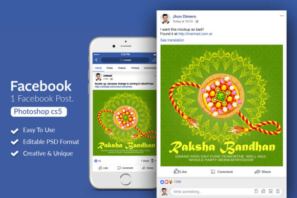 Raksha Bandhan Facebook Post Banner Graphic Print Templates By Leza Sam