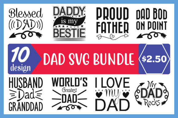 Dad Svg Designs Bundle Gráfico Manualidades Por Heart Touch Design