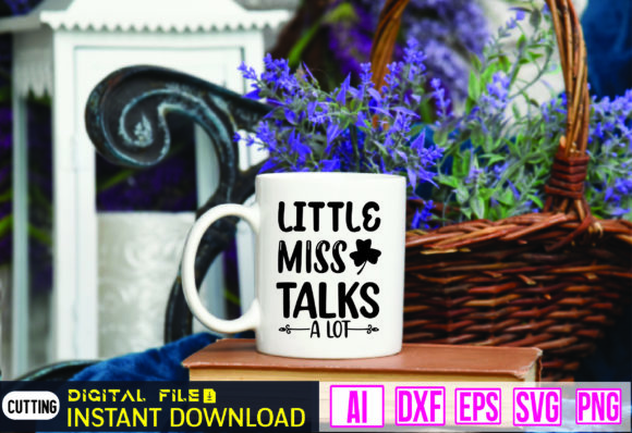 Little Miss Talks a Lot Graphic Crafts By svg store