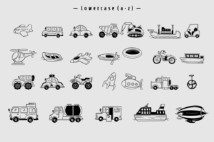 Funny Robot Vehicle Dingbats Font By Creative Fabrica Fonts 8