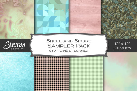 Shell and Shore Free Sampler Pack Graphic Backgrounds By skritchstudio