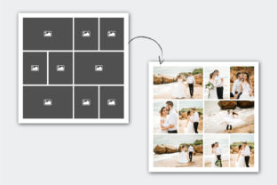 12x12 Photo Collage Template Graphic Print Templates By KaramelaDesign 3