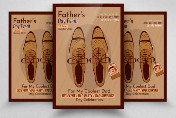 Father's Day Flyer Illustration Modèles d'Impression Par Leza Sam