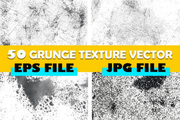 Bundle of 50 Grunge Texture Vector V.21 Graphic Textures By Linyeng Studio