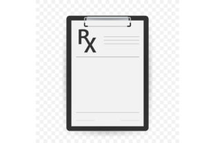 Blank Rx Prescription Form Isolated Graphic Illustrations By DG-Studio