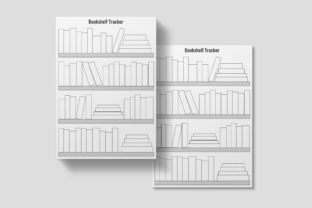 Bookshelf Tracker,Bookshelf Graphic KDP Interiors By watercolortheme 6
