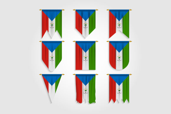 Equatorial Guinea Flag in Various Shapes Graphic Objects By medelwardi