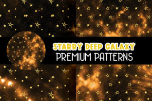 Orange Starry Galaxy Digital Papers Gráfico Texturas de Papel Por Grafixeo 3