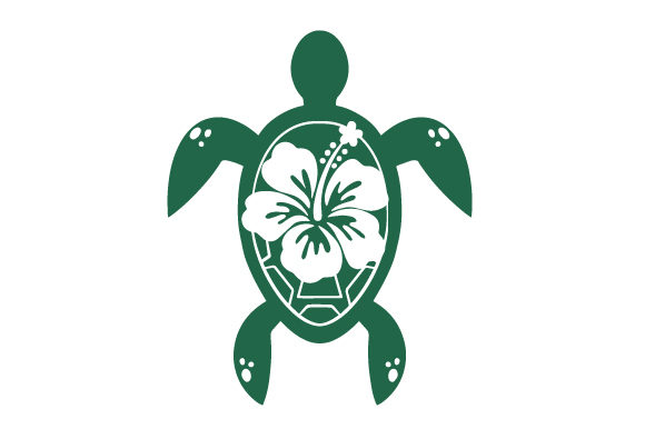 Hawaiian Turtle Animals Fichier de Découpe pour les Loisirs créatifs Par Creative Fabrica Crafts