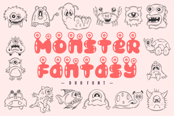 Monster Fantasy Czcionki do Wyświetlania Czcionka Przez Creative Fabrica Fonts