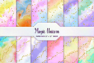 Magic Unicorn Background Digital Paper Graphic Backgrounds By DifferPP 1