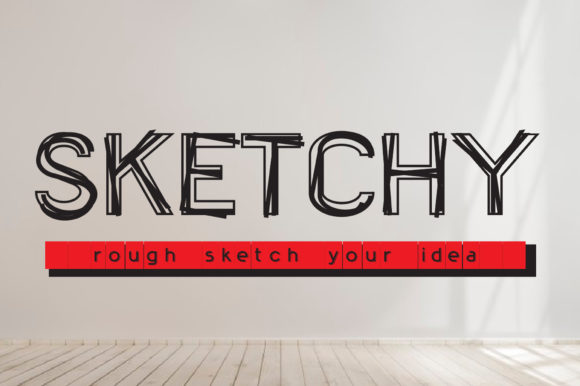 Sketchy Display Font By pointsandpicas