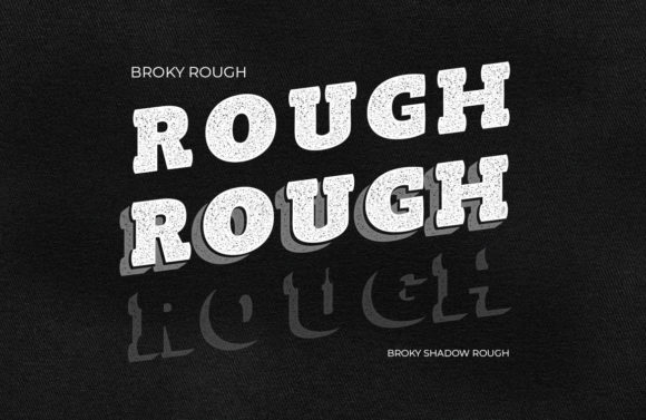 Broky Rough Fontes Slab Serif Fonte Por storictype