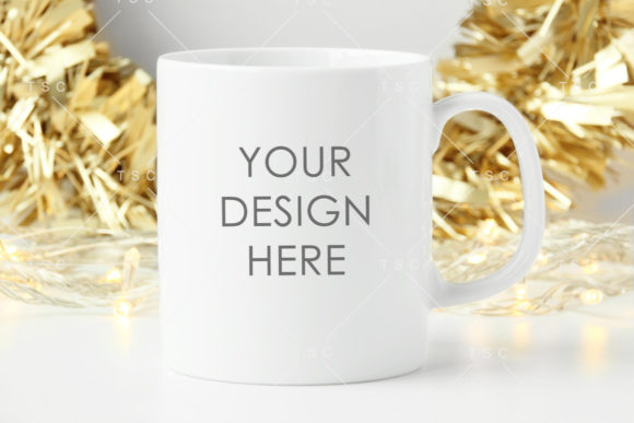 Gold Christmas Coffee Mug Mockup Graphic Product Mockups By thesundaychic
