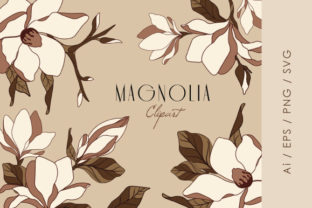Magnolia Clipart - Blossoms Png Graphic Illustrations By ArtStoryByYana 1