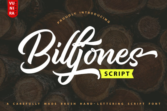 Billjones | Brush Hand-Lettering Script Script & Handwritten Font By Vunira