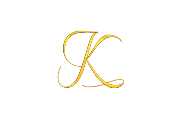 Letter K Shapes Embroidery Design By qpcarta