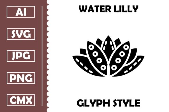 Water Lilly Vector Glyph Icon Design Graphic Icons By Pexelpy
