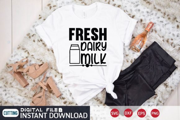 FRESH DAIRY MILK Graphic T-shirt Designs By GRAPHICS STUDIO