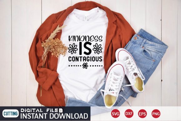 Kindness is Contagious Graphic T-shirt Designs By GRAPHICS STUDIO