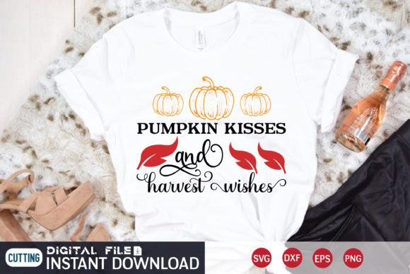 Pumpkin Kisses and Harvest Wishes Svg Graphic Print Templates By Design Story