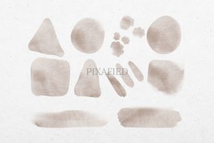 Beige Watercolor Brush Strokes Graphic Illustrations By Pixafied 2