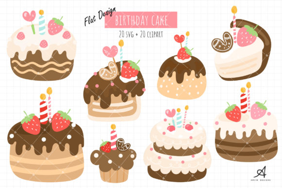 Birthday Cake SVG, Cake Clipart Graphic Crafts By ArvinDesigns