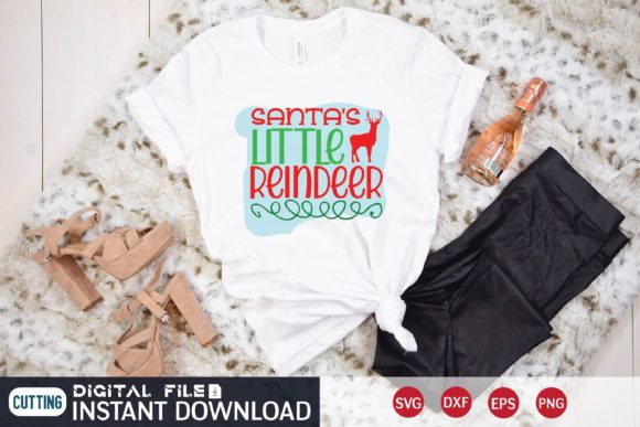 SANTA'S LITTLE REINDEER Graphic T-shirt Designs By GRAPHICS STUDIO