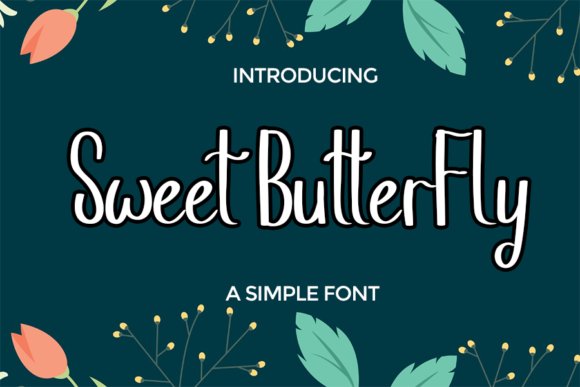 Sweet Butterfly Script & Handwritten Font By merge354