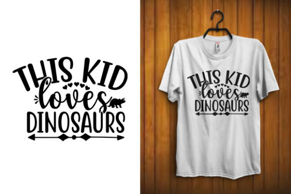 This Kid Loves Dinosaurs T-Shirt Design Graphic Print Templates By Design me