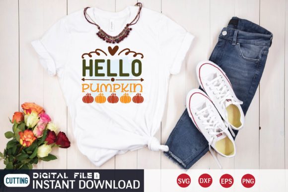 Hello Pumpkin Graphic T-shirt Designs By GRAPHICS STUDIO