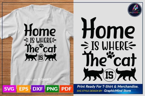 Cat T Shirt Quotes Design Gráfico Manualidades Por GraphicMind