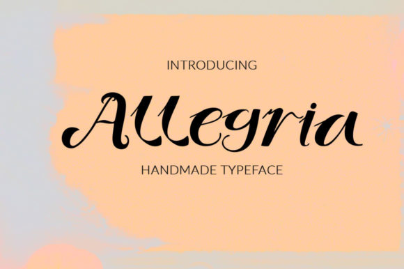 Allegria Script & Handwritten Font By YanIndesign