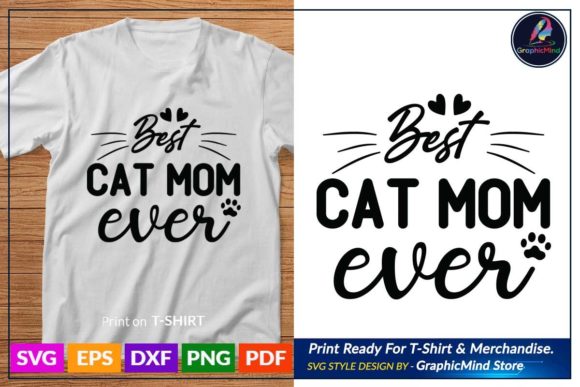 Cat T Shirt Graphic for Cat Lover Grafik Plotterdateien Von GraphicMind