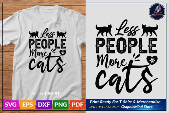 Cat T Shirt Printable Design Illustration Artisanat Par GraphicMind