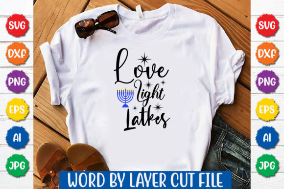 Love Light Latkes Svg Design Graphic Print Templates By SvgZoneBD