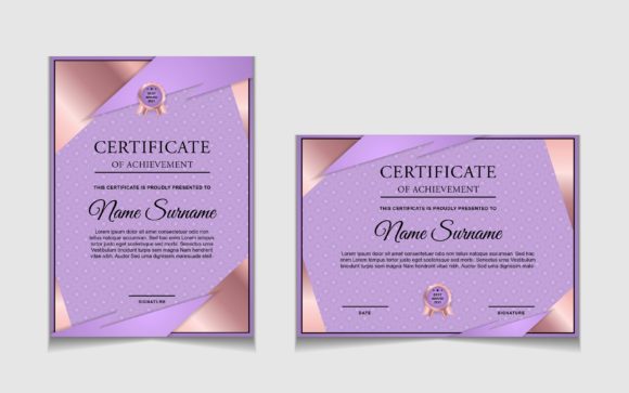 Modern Certificate Design Background Gráfico Plantillas de Impresión Por Artmr