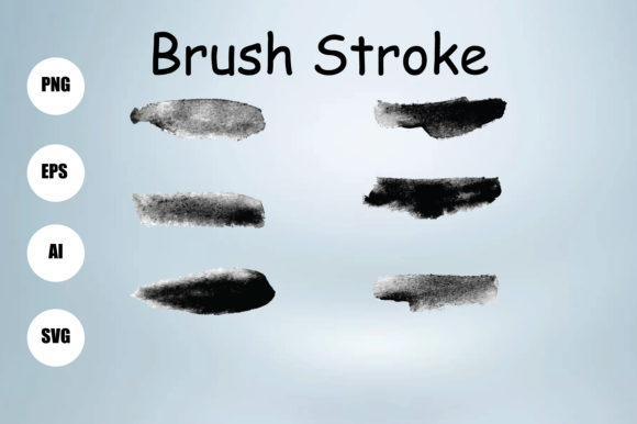 Brush Stroke Graphic Collection, 6 Brus Graphic Brushes By Splash art