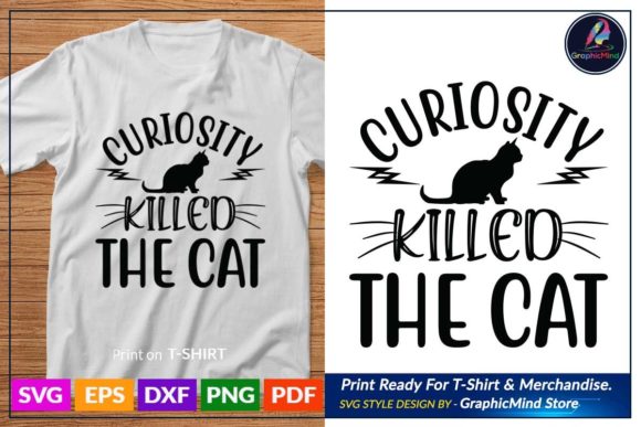 Cat T Shirt Design Lettering Grafik Plotterdateien Von GraphicMind