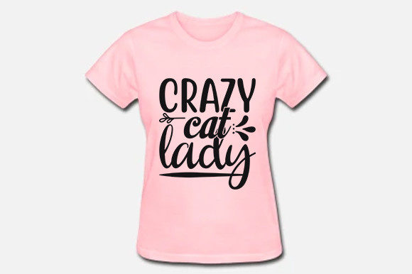 Cat Svg Design, Crazy Cat Lady Grafik T-shirt Designs Von MITHUL